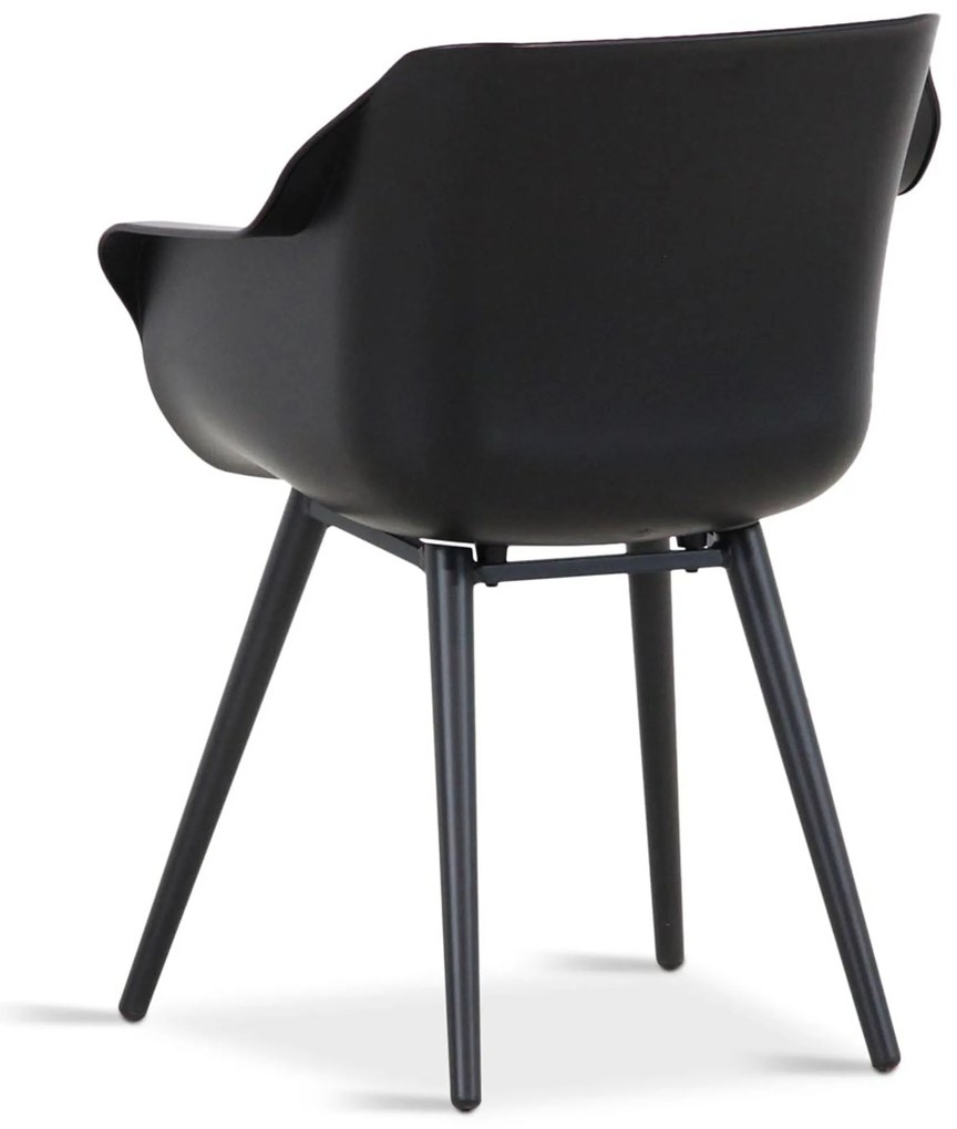 Tuinset 6 personen 240 cm Kunststof Zwart Hartman Sophie