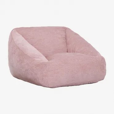 Thiago Gestoffeerde Poefstoel ↔︎ 110 Cm & Chenille Kwartsroze - Sklum