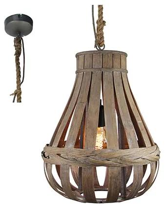 Barlow Hanglamp Hout Bamboe | Vauni Lights | Hout | Bruin   | Cavetown