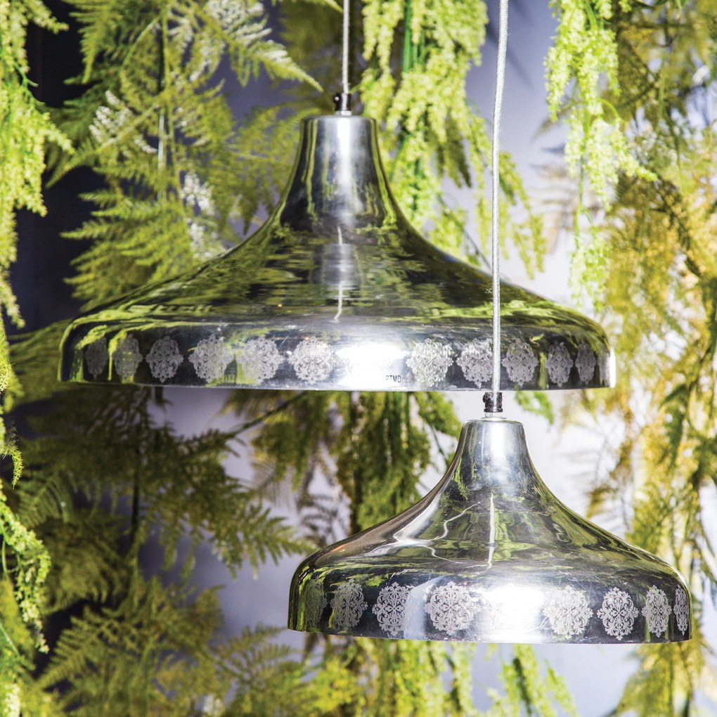 Shiny Flat Hanglamp Zilver Ø22cm