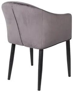 House of Rebels Eetkamerstoel - Bram - Grijs - Fluweel - House of Rebels