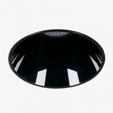 Downlight Led Inbouw Zonder Rand Trimless Rond Ø6,8 Cm In Aluminium Luisiana Zwart & 8 W & 23º & Neutraal Wit 3500k - Sklum