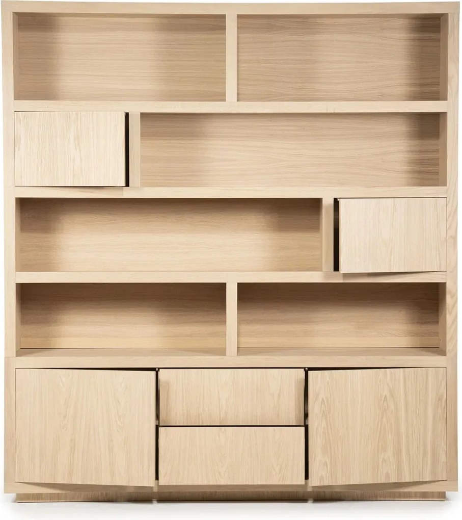 Vakkenkast Naturel Eiken 200 Cm - 200x42x220cm.