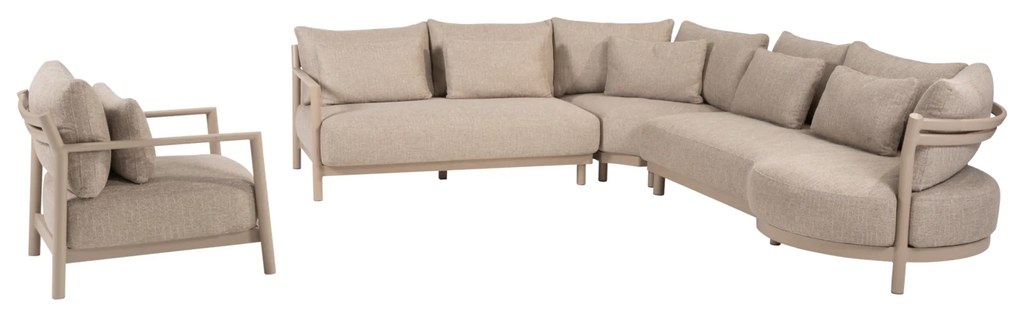 Mykonos modulaire hoek loungeset 4 delig latte 4 Seasons Outdoor
