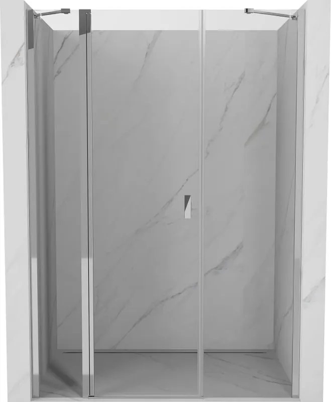 Mexen Mist draaideur douchedeur 130 cm, transparant, chroom - 8A4-130-001-01-00