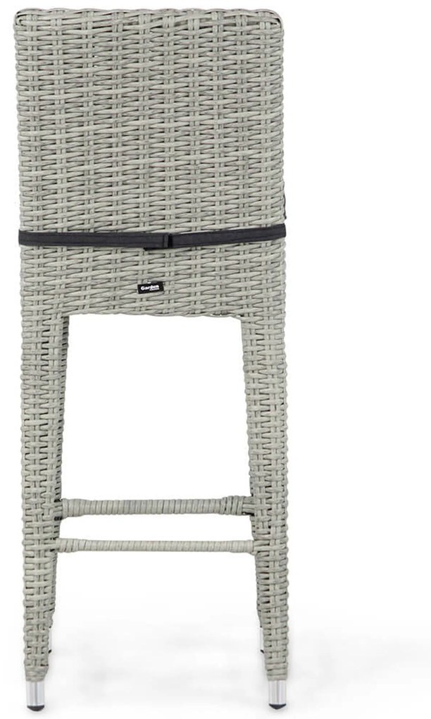 Garden Collections York Barchair New Grey Wicker Grijs