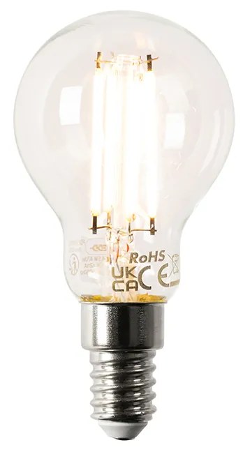 Smart vloerlamp met dimmer goud met mat glas incl. 2 Wifi P45 - Pallon Art Deco E14 Binnenverlichting Lamp