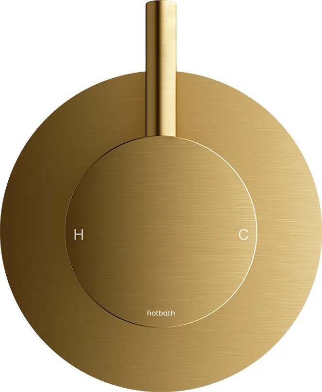 Hotbath Archie uitloop 15cm messing geborsteld PVD
