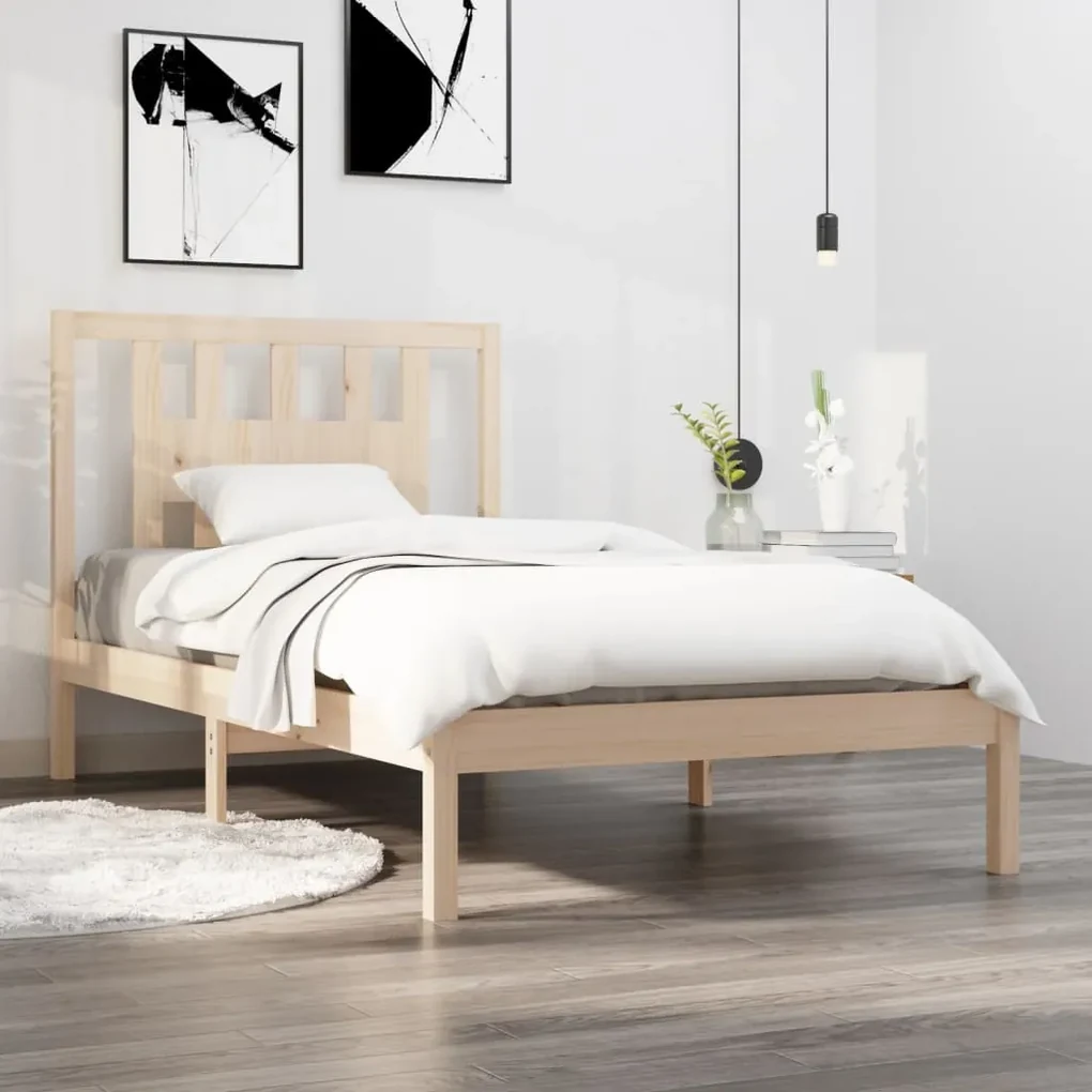 vidaXL Bedframe massief grenenhout 100x200 cm