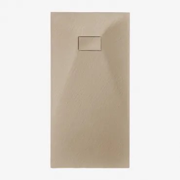 Rechthoekige Antislip En Extra Platte Smc-hars Douchebak Soho Licht Zandbruin & 140 X 70 Cm - Sklum