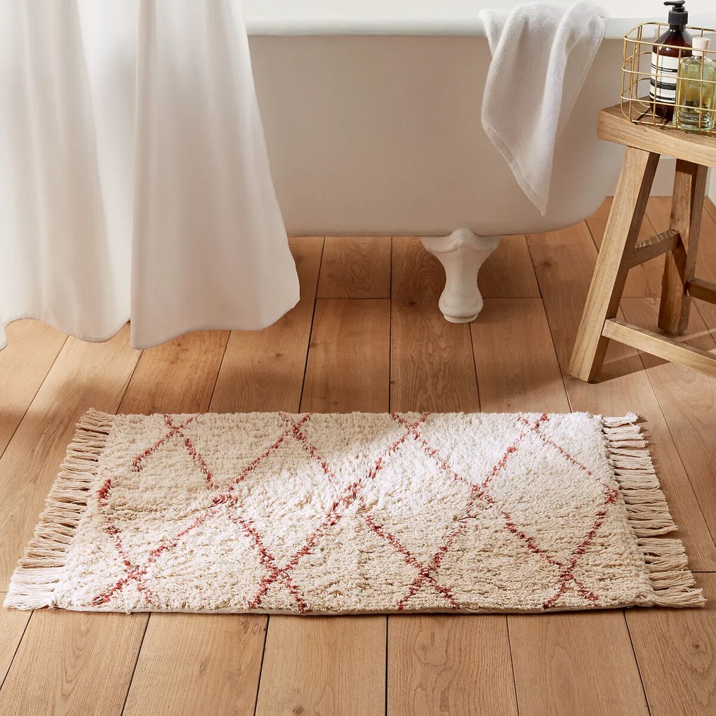Getuft badmat in berberstijl terracotta 1600g/m², Fatouh