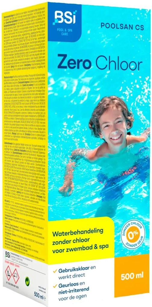 BSI PoolSan CS 500ml - chloorvrij onderhoudsproduct voor een hygiënisch zwembad