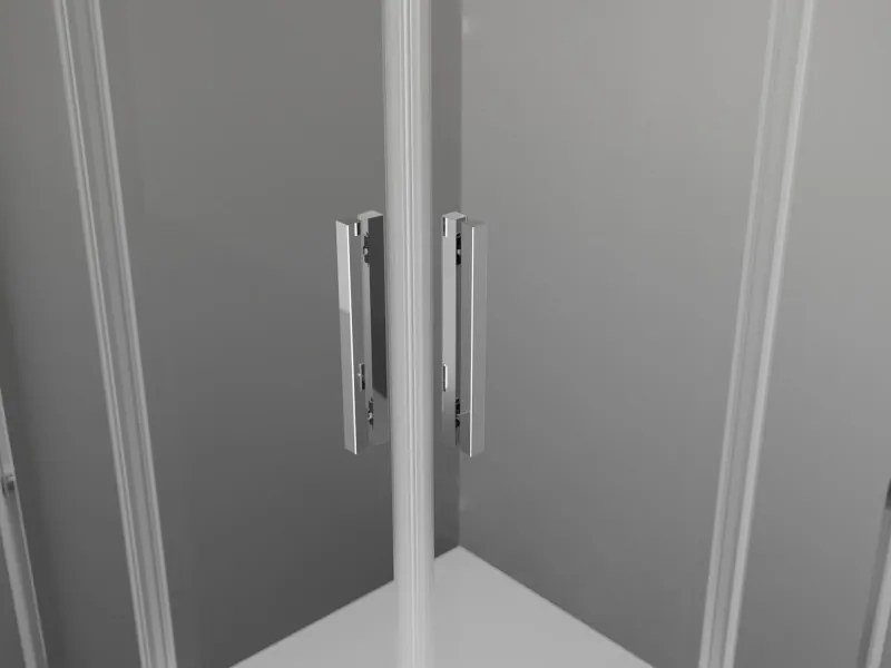 Mexen Exo-S Duo vierkante schuifdouchecabine 100 x 100 cm, transparant, chroom - 8111-100-100-01-00