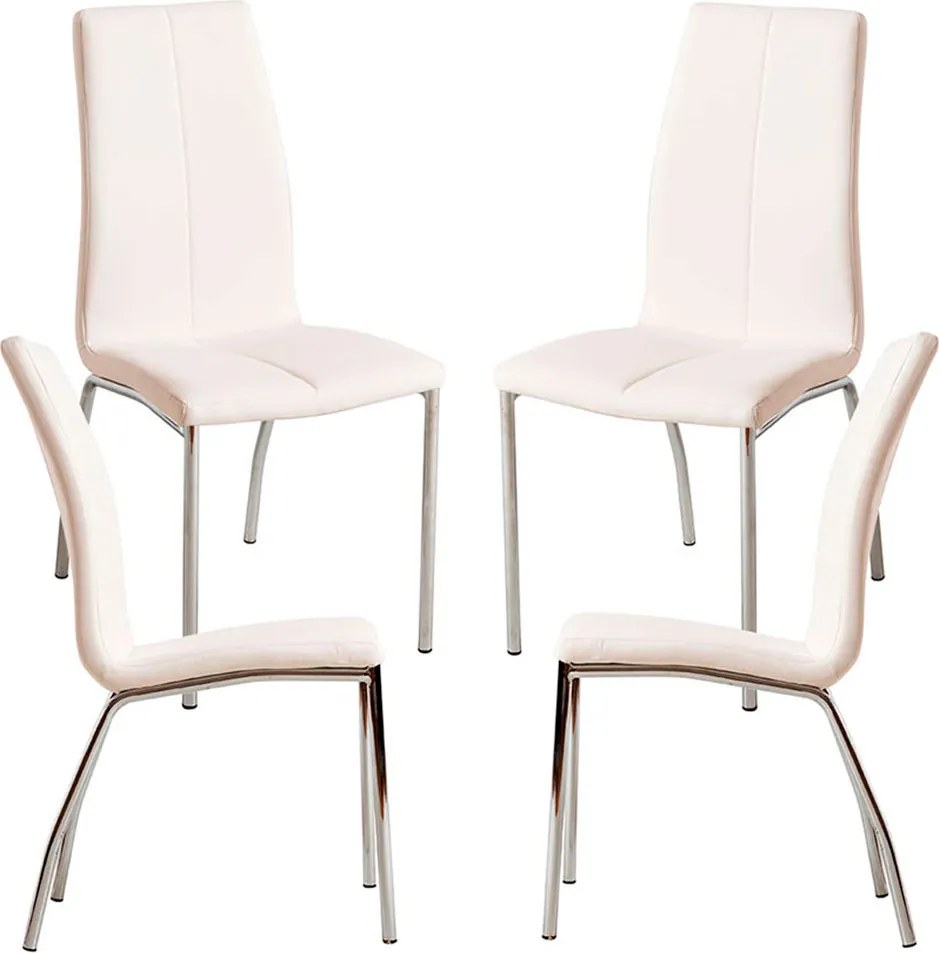 Set 4 Humi Kunstlederen Stoelen