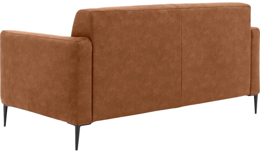 Goossens Key West cognac, micro leer, 2,5-zits, modern design