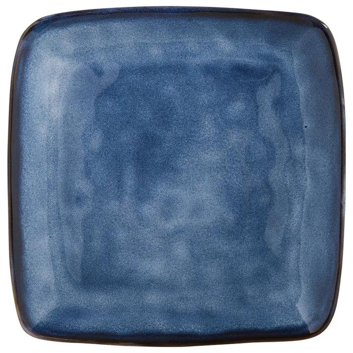 Vierkant bord Toscane - donkerblauw - 25 cm