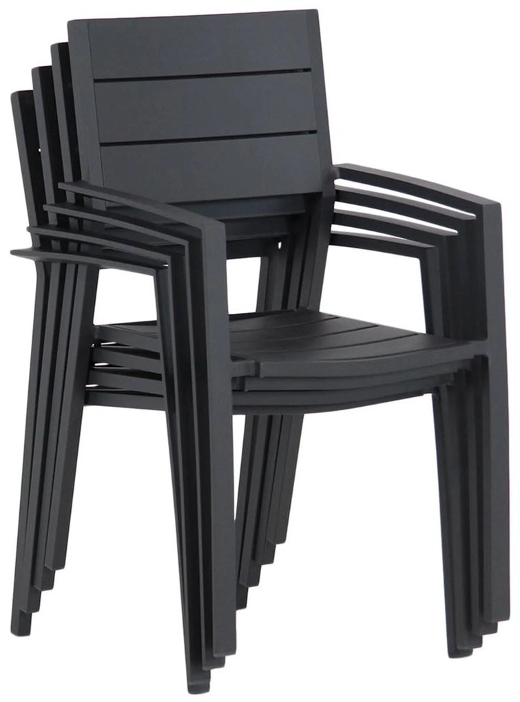 Tuinset 6 personen 220 cm Aluminium Grijs Lifestyle Garden Furniture Stella/Residence