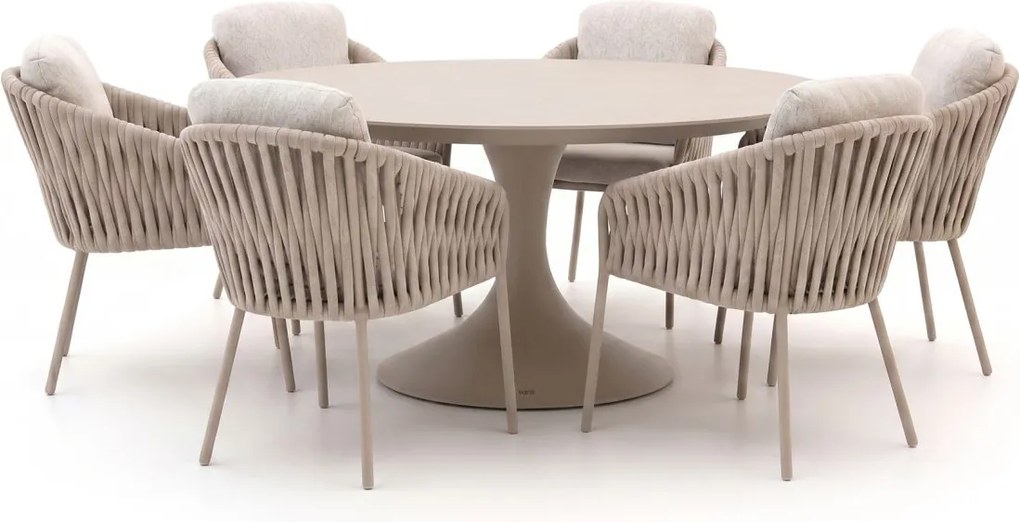 Diningset SUNS | 6 personen | Tuinset sintered stone | 7-delig | Kees Smit Tuinmeubelen