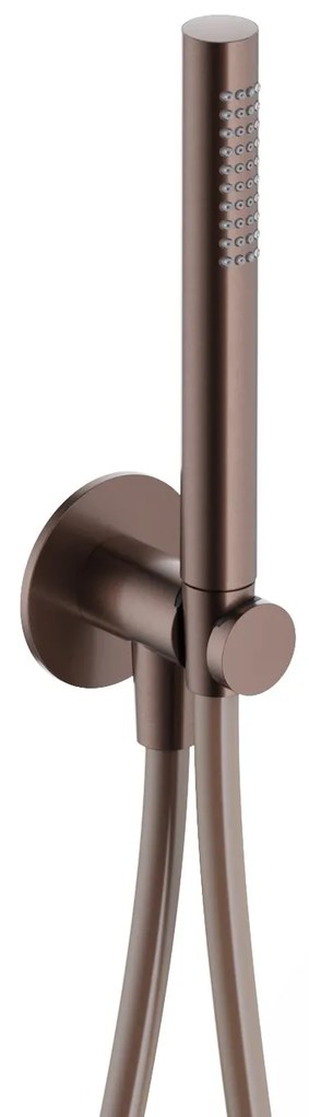 Hotbath ACE handdouche met wanduitlaat en doucheslang koper geborsteld PVD