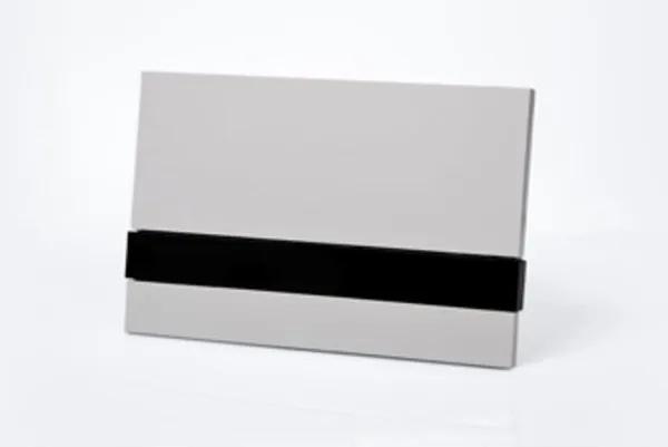 Rezi Modern bedieningsplaat dubbel kunststof glans chroom/zwart BB3651MGZ