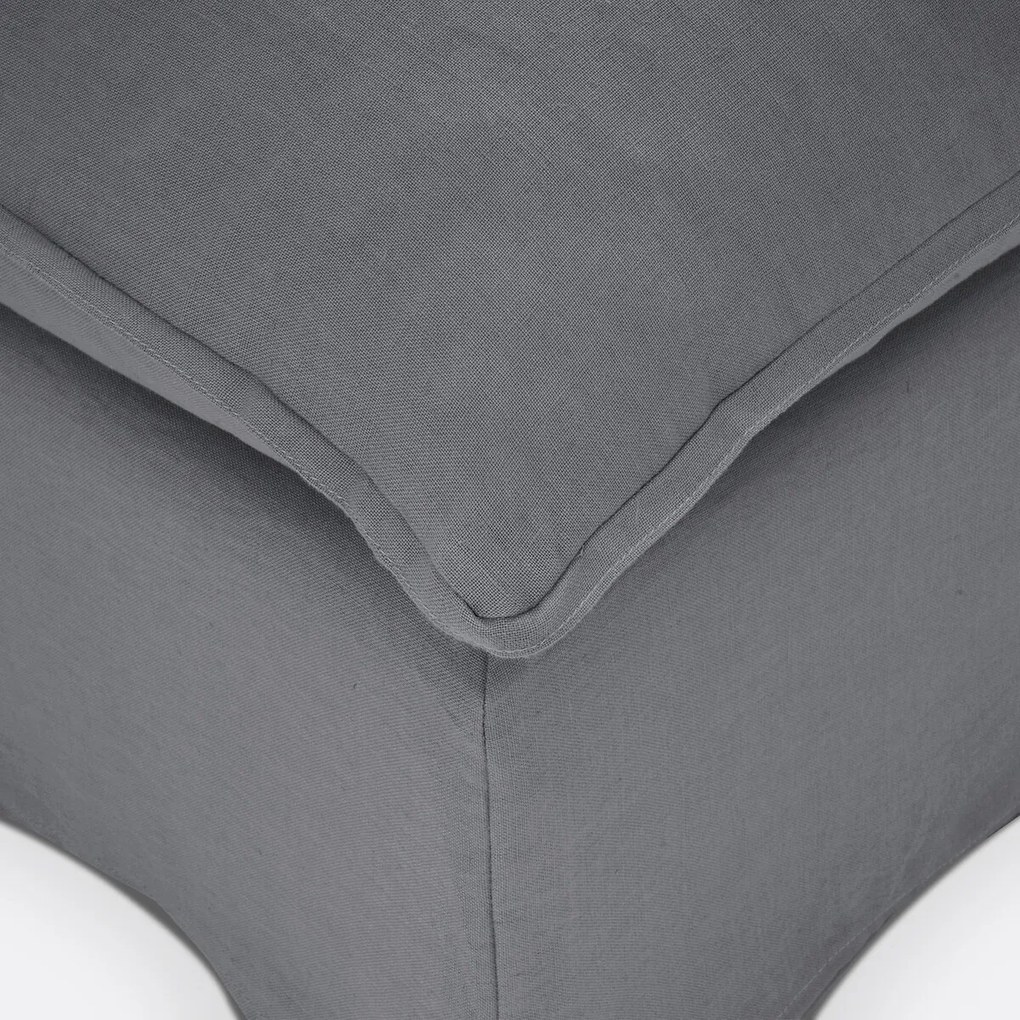 Poef, afneembare hoes, gekreukt linnen, ODNA