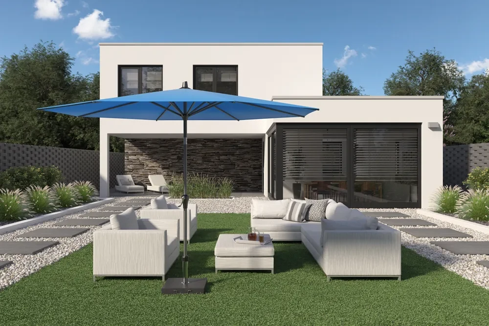 Platinum Riva stokparasol 2,5x2,5 m. - Black