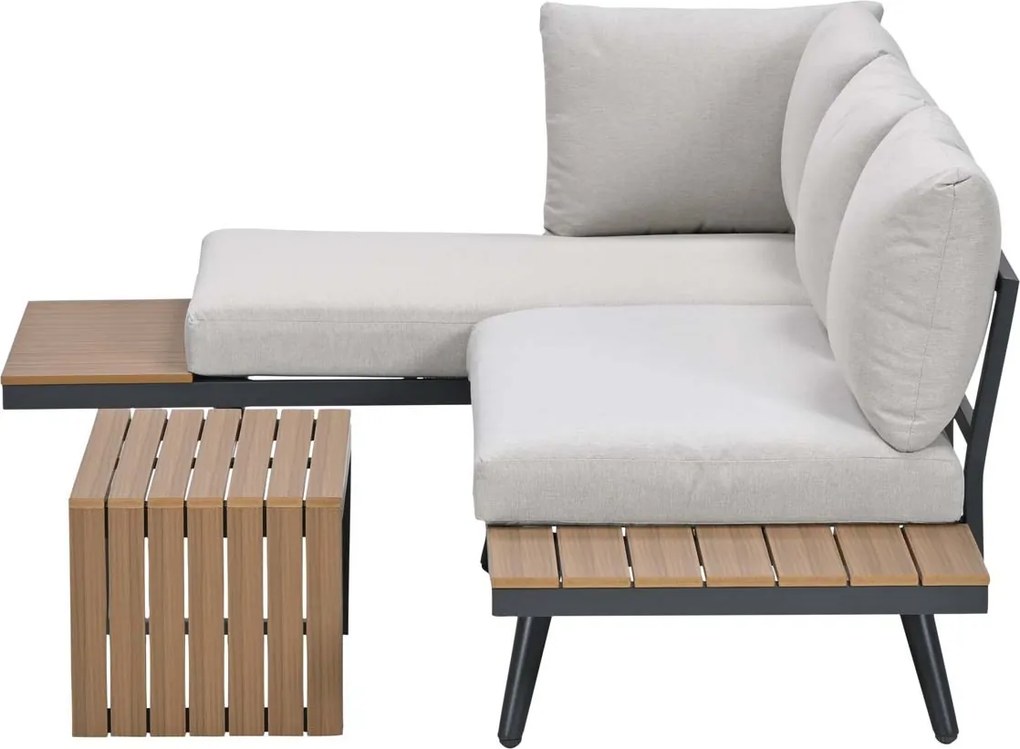 Garden Impressions Tibo loungeset 3-delig - donker grijs