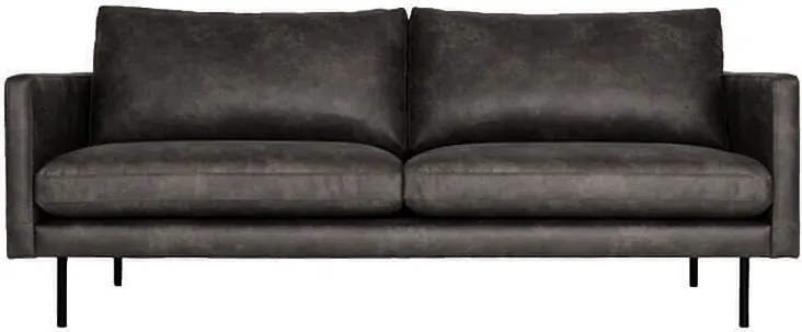 3,5 zitsbank - Daisy - met doorgestikte armleuning - leer Colorado antraciet 01