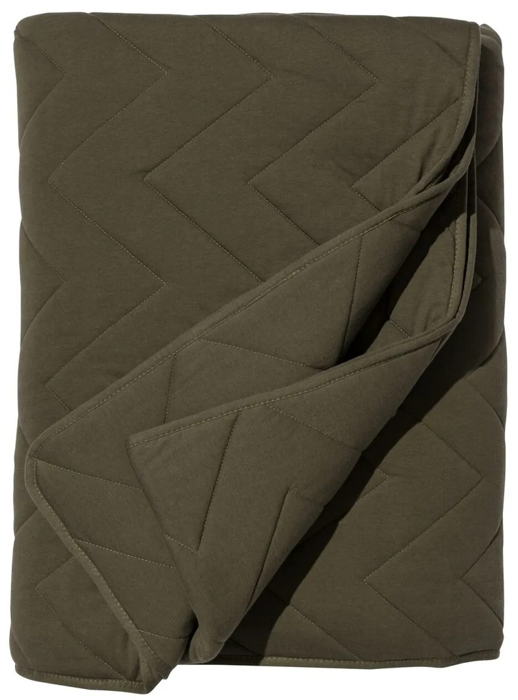 HEMA Bedsprei Katoen 260x235 Olijfgroen