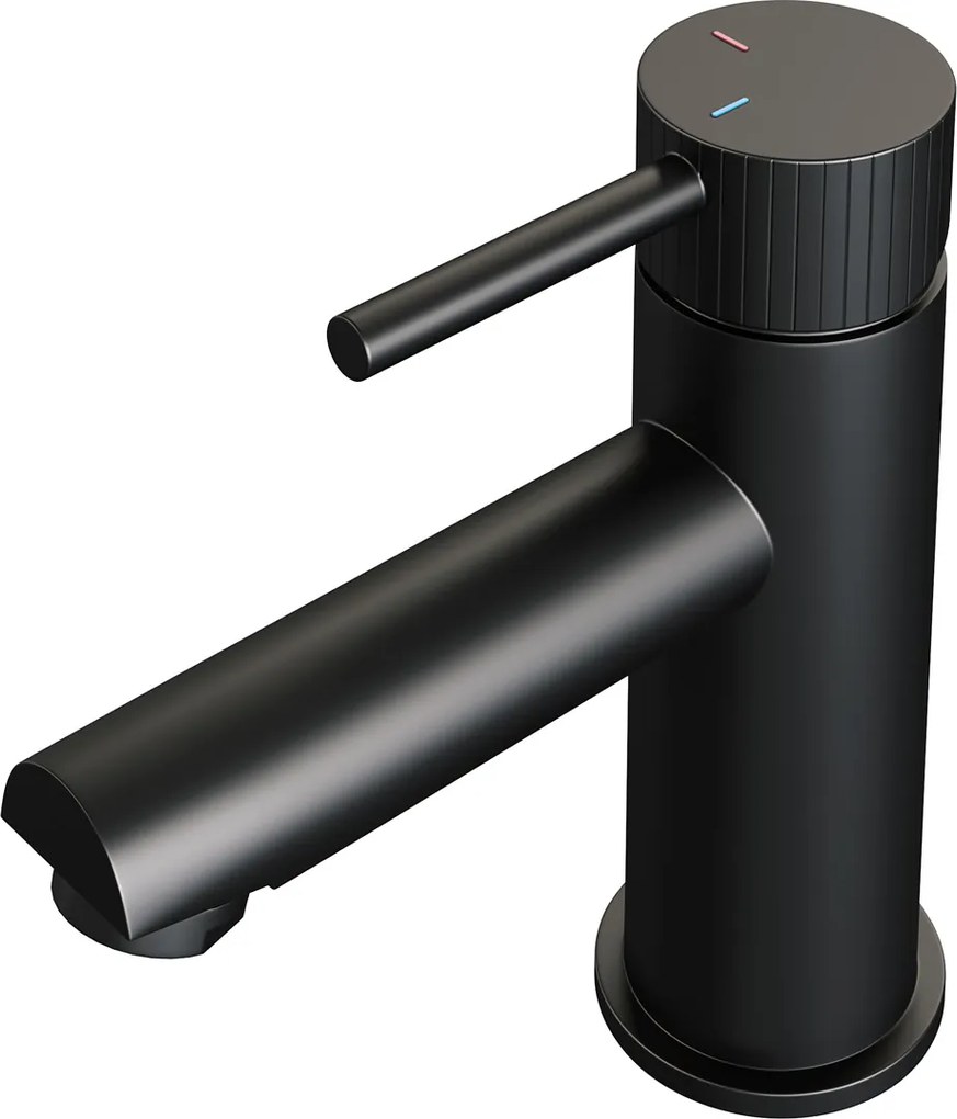 Brauer Stripe wastafelkraan model A met ColdStart zwart mat