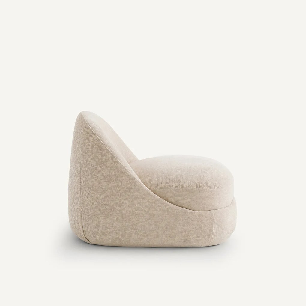 Compacte fauteuil in crêpe stof, Akena