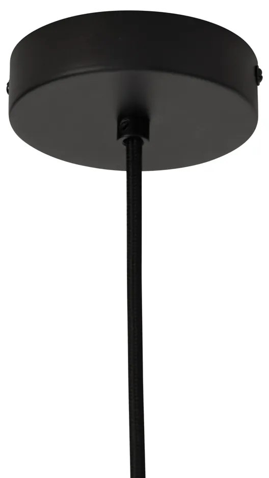 Bohemian hanglamp zwart met bamboe - Lily