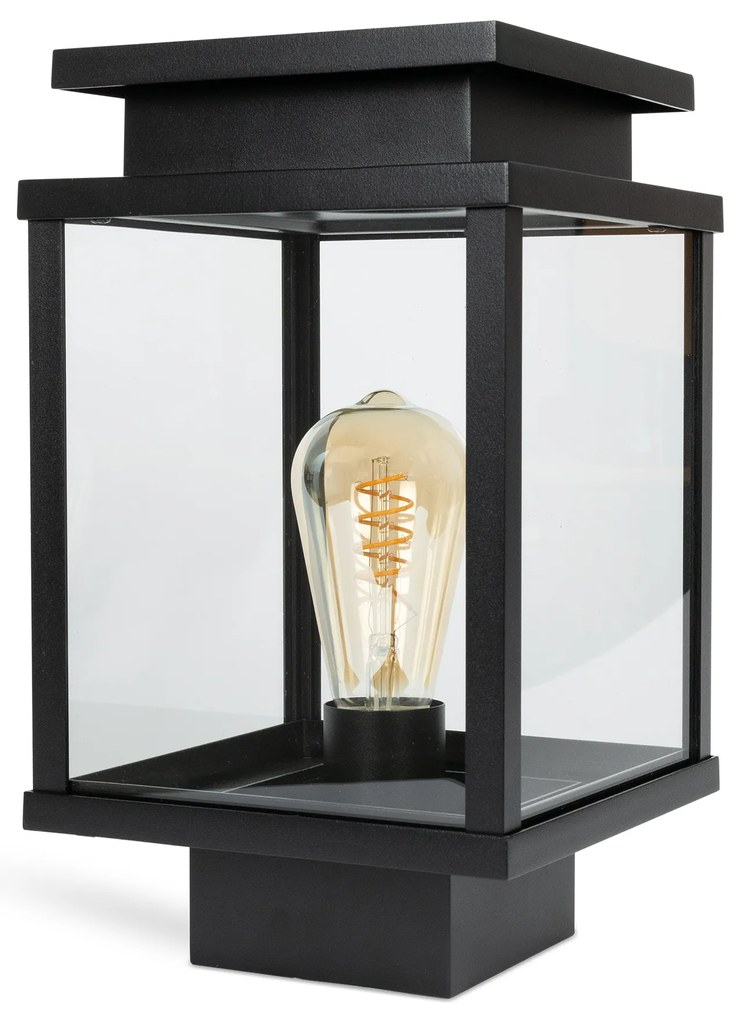 Leicester Sokkellamp Zwart 30cm