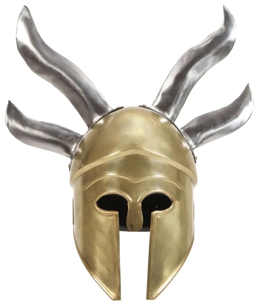 vidaXL Soldatenhelm Grieks replica LARP staal messingkleurig