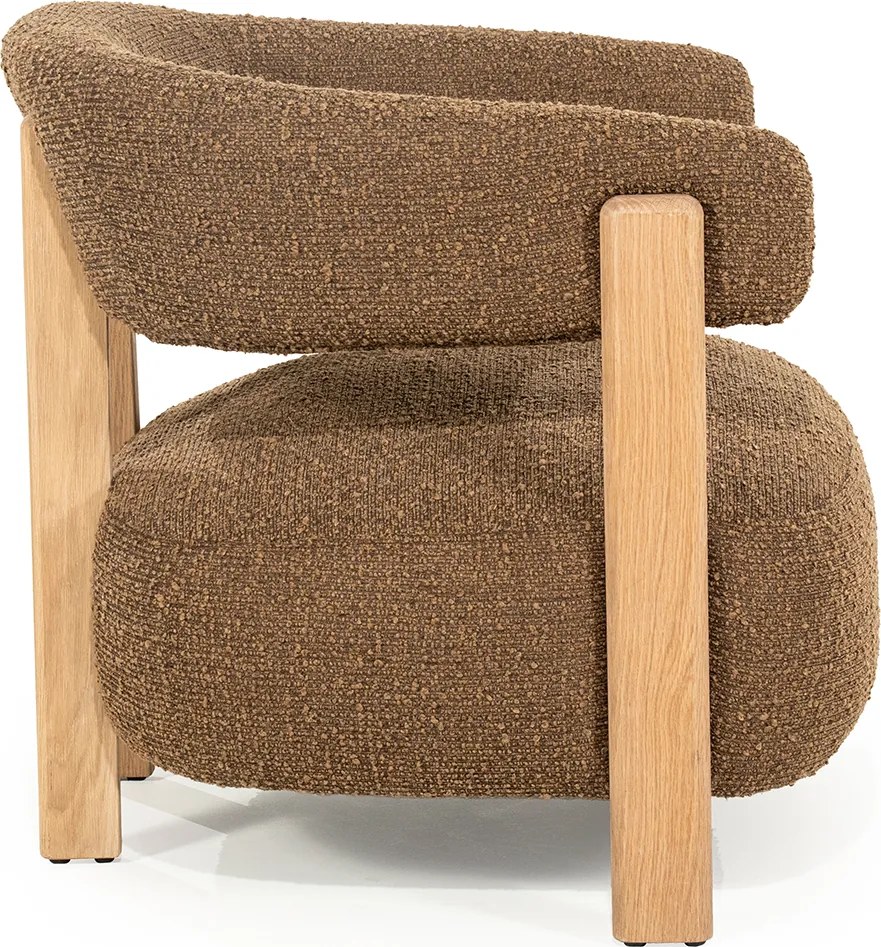 Armleuningstoel Boucle Bruin