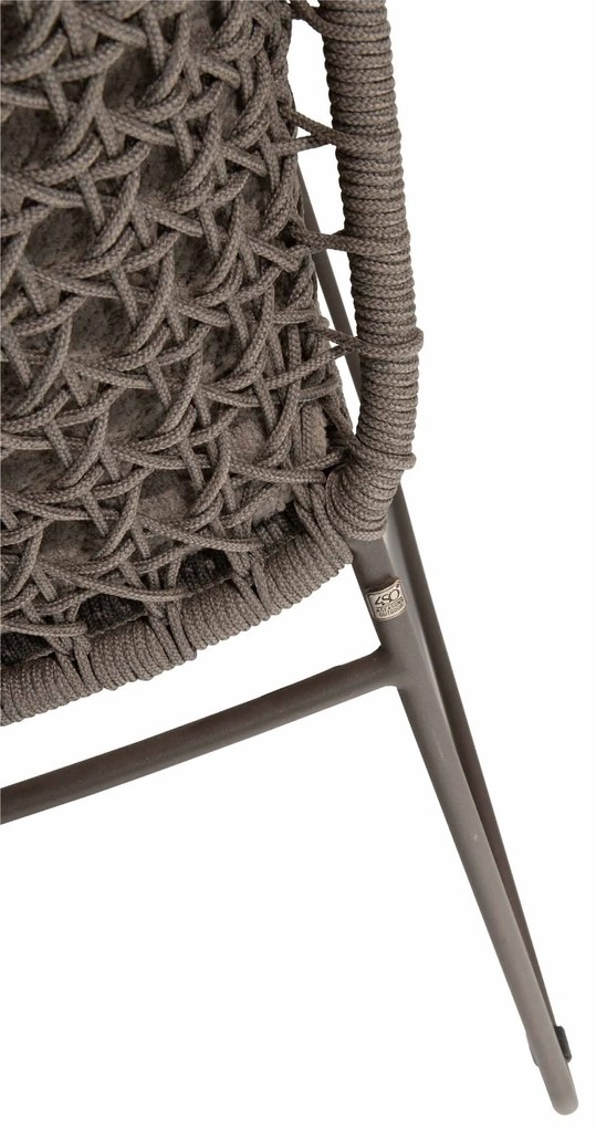 4 Seasons Outdoor Moretti dining set terre met Prado tafel terre met teak blad Ø 160 cm * Sale * Tuinset bruin weerbestendig