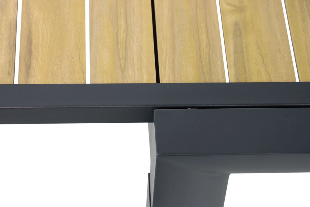 Tuinset 6 personen 214 cm Aluminium/textileen Grijs Presto Tarenta