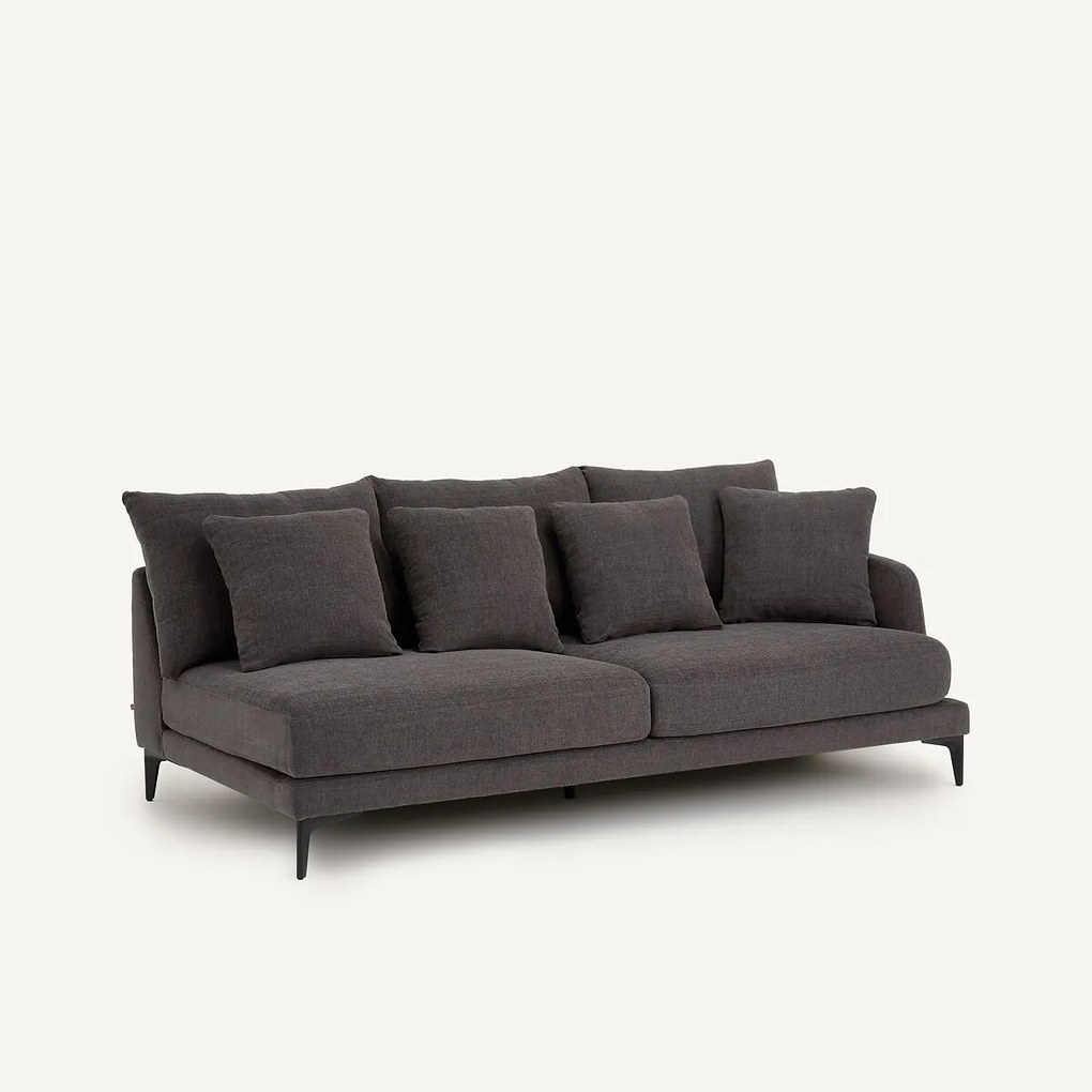 3-zits halve bank van gevlochten polyester, MODERNISTE, ontwerp Emmanuel Gallina
