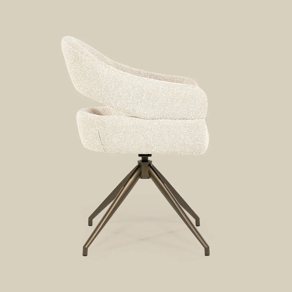Eetstoel Brons Frame Beige