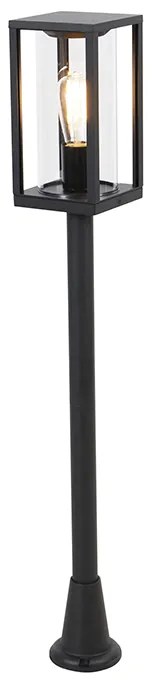 Industriële staande buitenlamp zwart 100 cm IP44 - Charlois