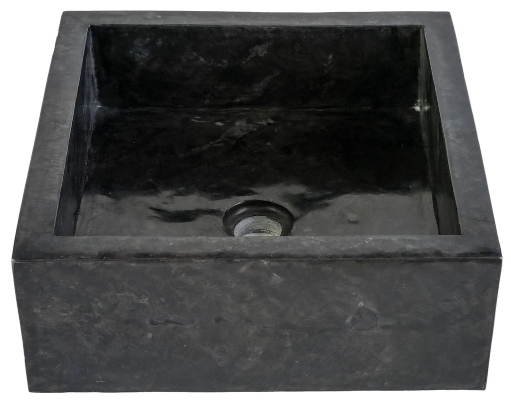 Sanigoods Alina waskom gepolijst 40x40x15cm zwart