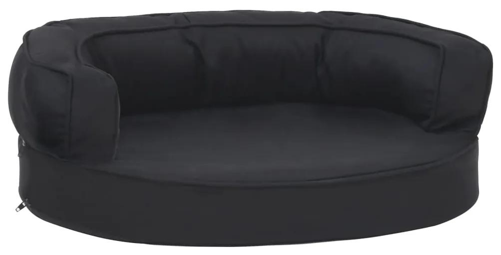 vidaXL Hondenbed ergonomisch linnen-look 60x42 cm zwart