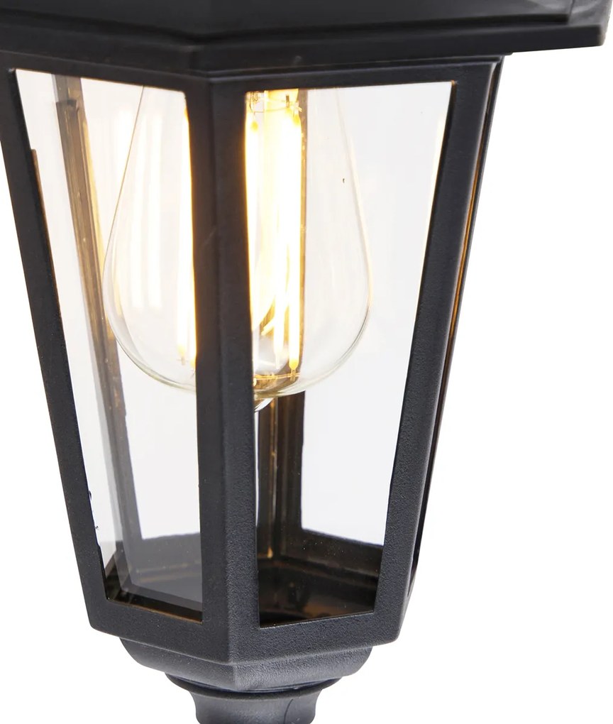 Smart buiten wandlamp zwart IP44 incl. Wifi ST64 - New Haven