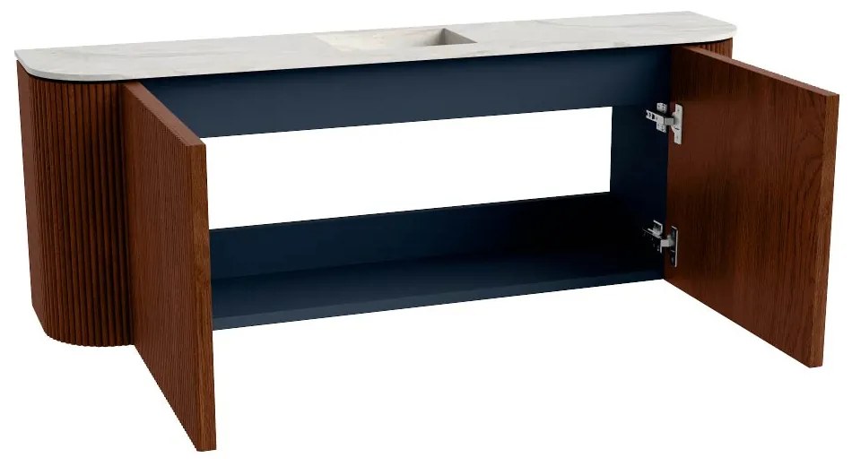Mondiaz Joya DLux 115cm toiletmeubel ronding links/rechts ruby met wastafel faye midden 1 kraangat ostra