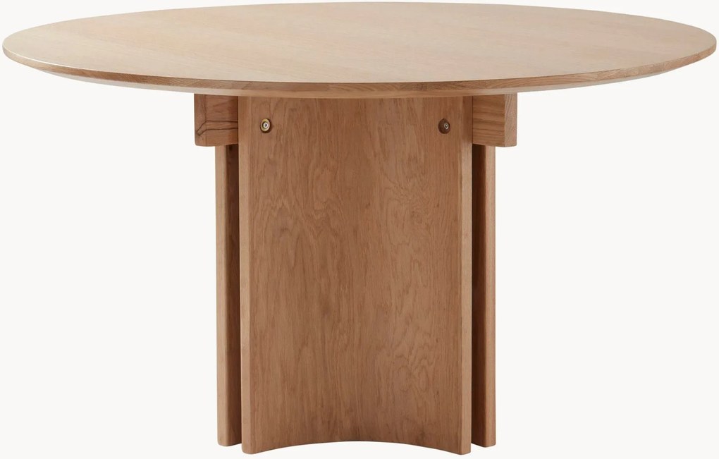 Ronde eettafel Kungsholmen van eikenhout, Ø 130 cm