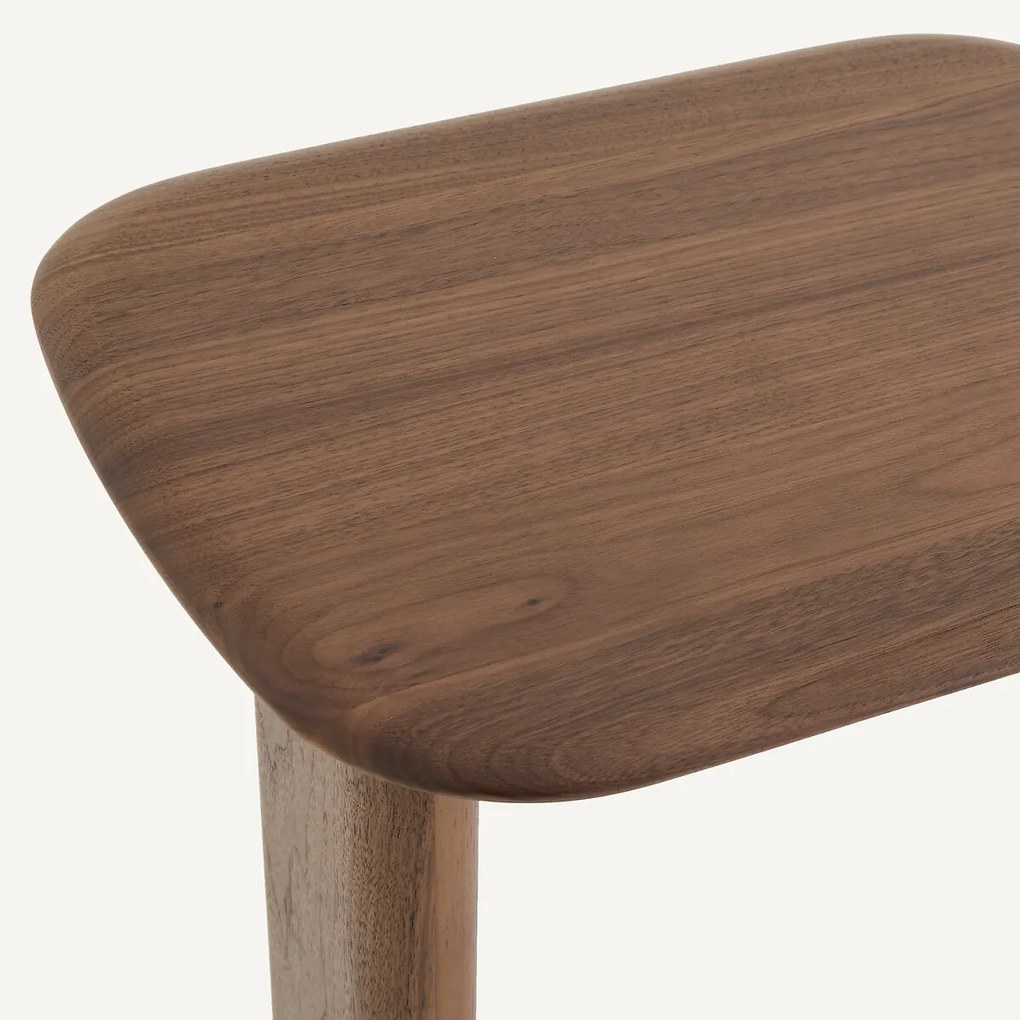 Bijzettafel van massief notenhout, ontwerp Emmanuel Gallina, MONCEAU