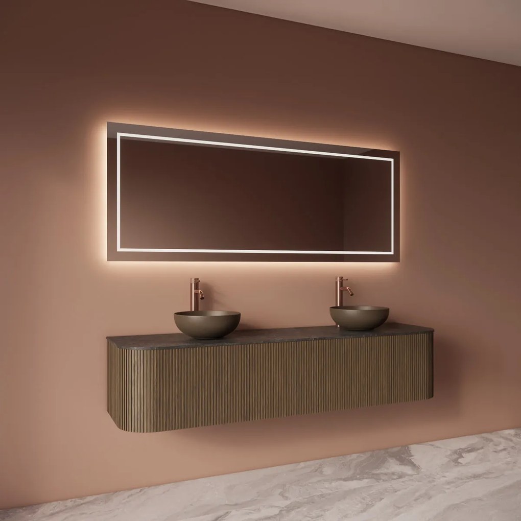 Gliss Design Lenus spiegel rechthoekig 140x70cm met handsensor