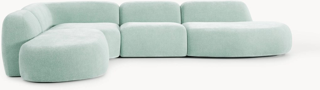 XL modulaire hoekbank Wolke met chaise longue