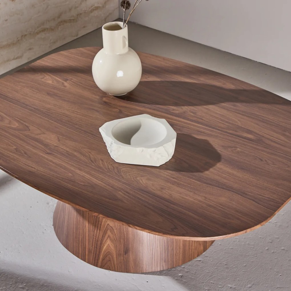 Moderne Salontafel Met Ronde Hoeken - 92 X 120cm.