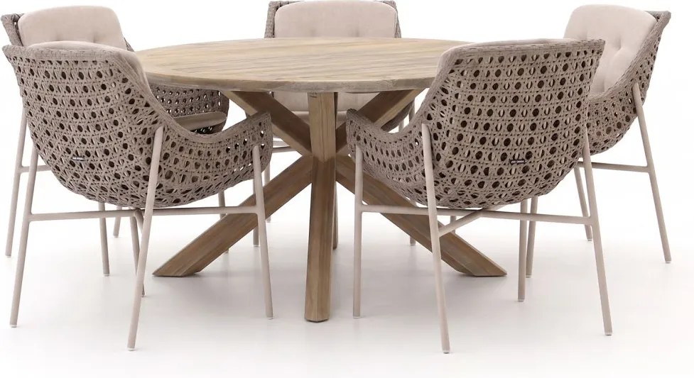 Diningset Manifesto  | 5 personen | Tuinset teakhout | 6-delig | Kees Smit Tuinmeubelen